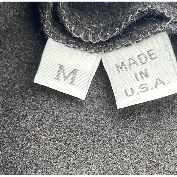 Lynn Murray Black Felt Wool Colorful Wearable Art Applique Patches Jacket Coat M - Picture 4 of 16